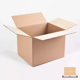   Kartondoboz, 3 rétegű, 755X410X510mm, 25db/köteg - FÉL RAKLAPOS