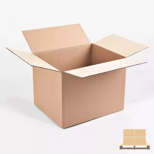 Kartondoboz, 3 rétegű, 755X410X510mm, 25db/köteg - FÉL RAKLAPOS
