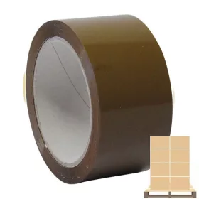  Barna színű csomagolószalag, ragasztószalag - 48 mm széles - 60 m hosszú - 36 db/karton - RAKLAPOS
