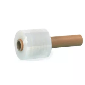   Sztreccsfólia, átlátszó kézi nyújtható fólia fogantyúval - 10 cm széles - 34 tekercs/karton