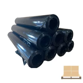   Fekete sztreccsfólia, kézi nyújtható fólia 1,25 kg 0,5m széles - 8 tekercs/karton - Nincs Cséve - FÉL RAKLAPOS