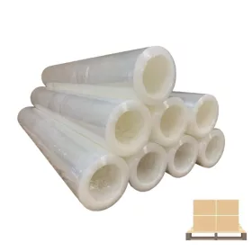 Sztreccsfólia, 1kg, 0,5m széles - 8 tekercs/karton - Nincs Cséve - FÉL RAKLAPOS