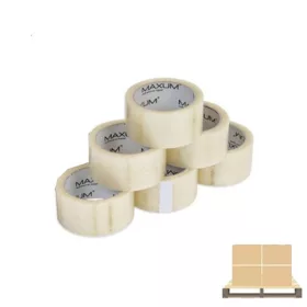   Csomagolószalag Maxum átlátszó hotmelt ragasztószalag - 48 mm széles - 66 m hosszú - 36 db/karton - FÉL RAKLAPOS