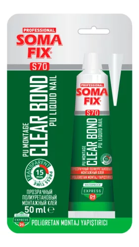 SomaFix Professional mini PU ragasztó, CLEAR BOND, 50ml - KARTON