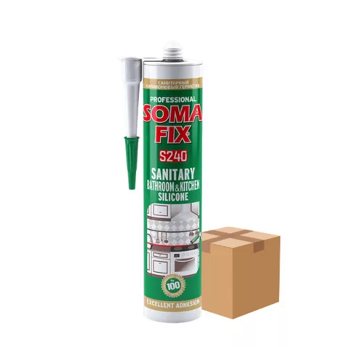 SomaFix szaniter szilikon színtelen, 280ml - KARTON