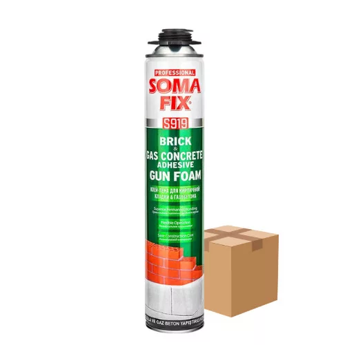 SomaFix tégla - és gázbeton pisztolyos ragasztóhab, 750ml - KARTON