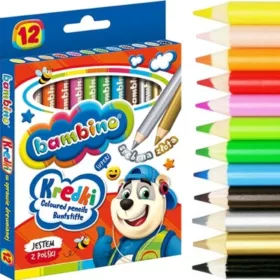 Zsírkréták, 12 szín, Bambino