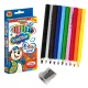 Jumbo színes ceruzák, 10 szín és hegyező, Bambino