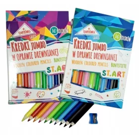 Jumbo színes ceruzák, 10 szín és hegyező, ST.ART