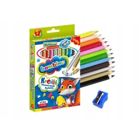 Jumbo színes ceruzák, 12 szín és hegyező Bambino