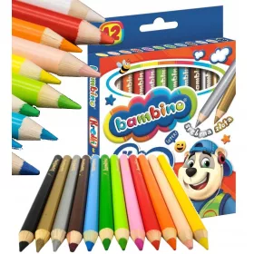 Jumbo színes ceruzák, 12 szín, Bambino