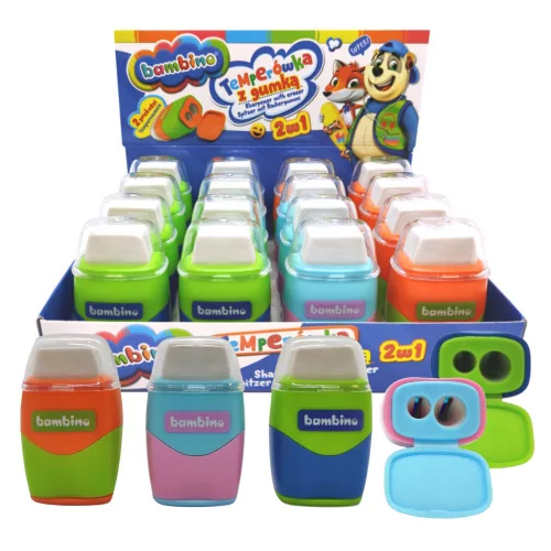 Radír és ceruzahegyező 2in1, BAMBINO