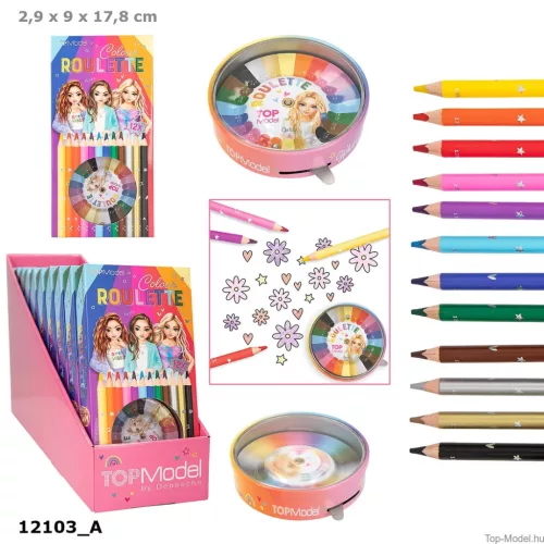 TOPModel Színes ceruza készlet, Rulett 