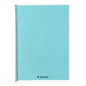 Spirálfüzet vonalas FORTUNA Monocolor A/4 70 lapos pasztell kék